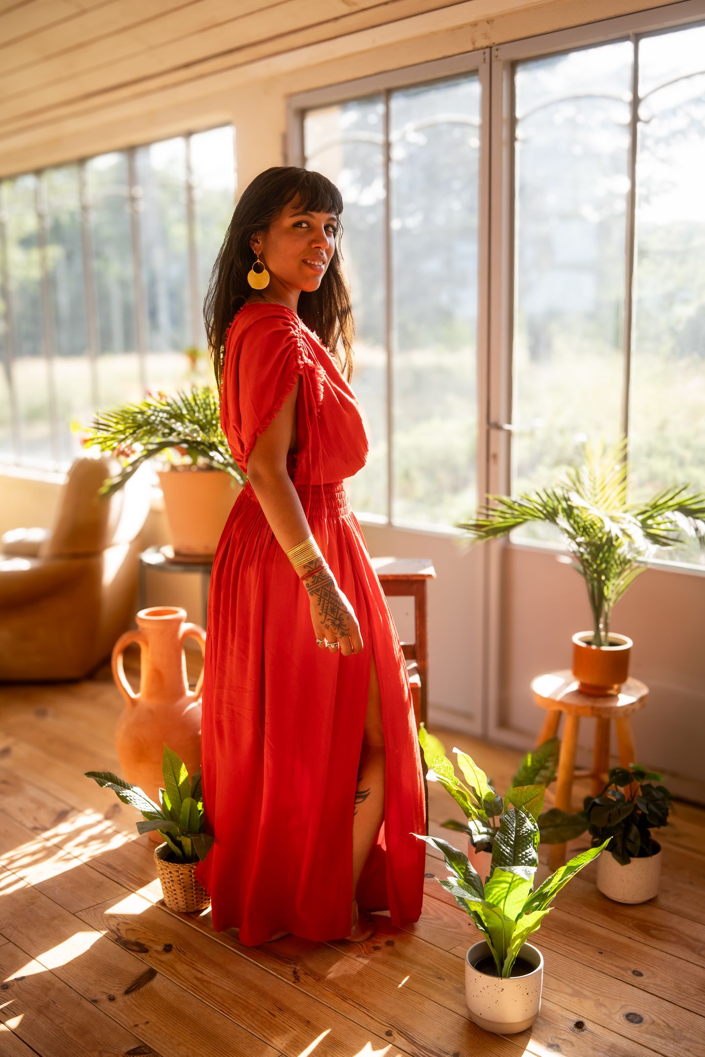 Robe Longue Kali Rouge