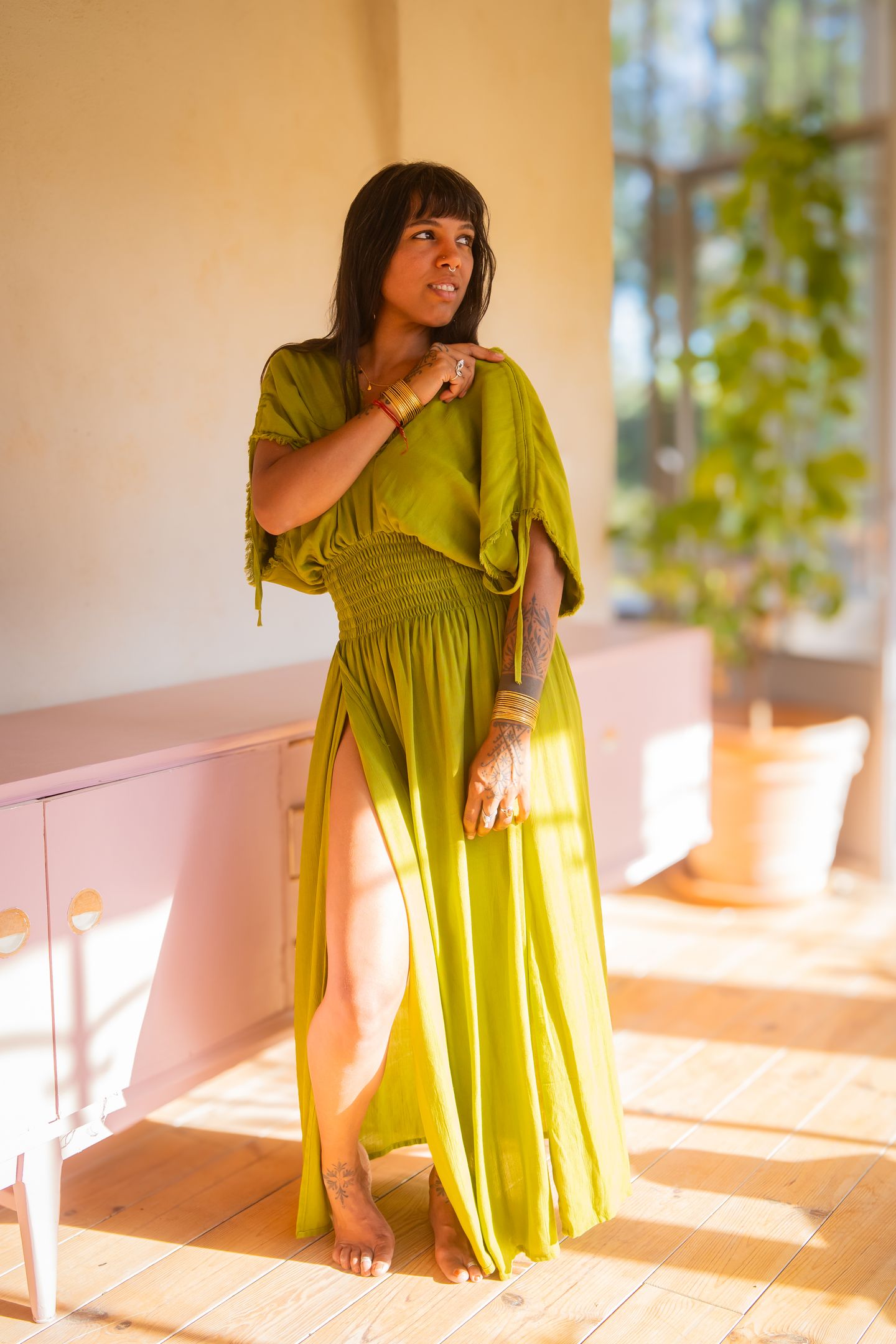 Robe Longue Kali Verte