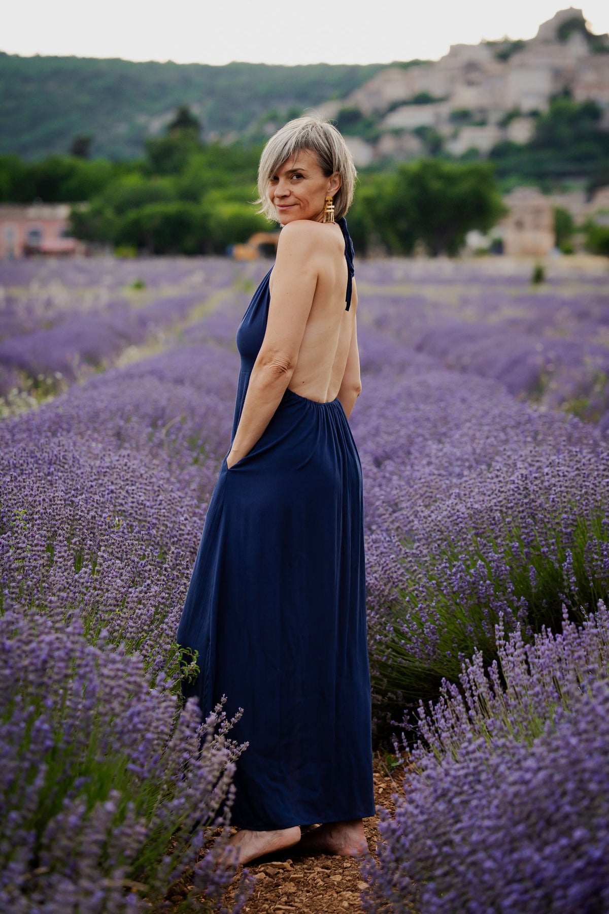 Robe Longue Néïs Bleu Cobalte
