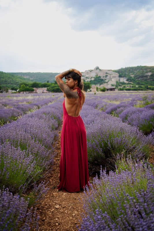 Robe Longue Néïs Fushia