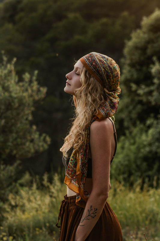 Foulard en soie imprimé