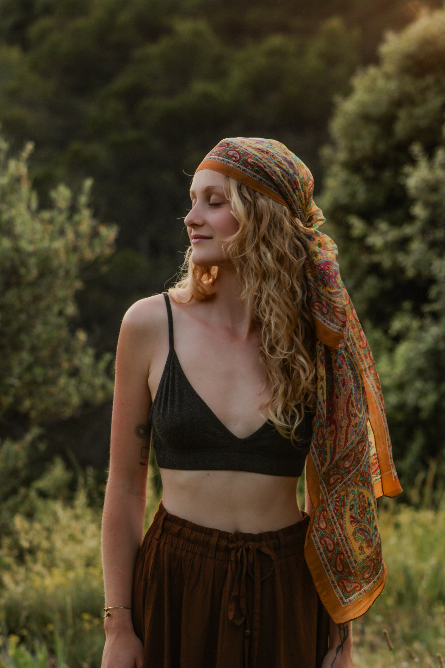 Foulard en soie imprimé