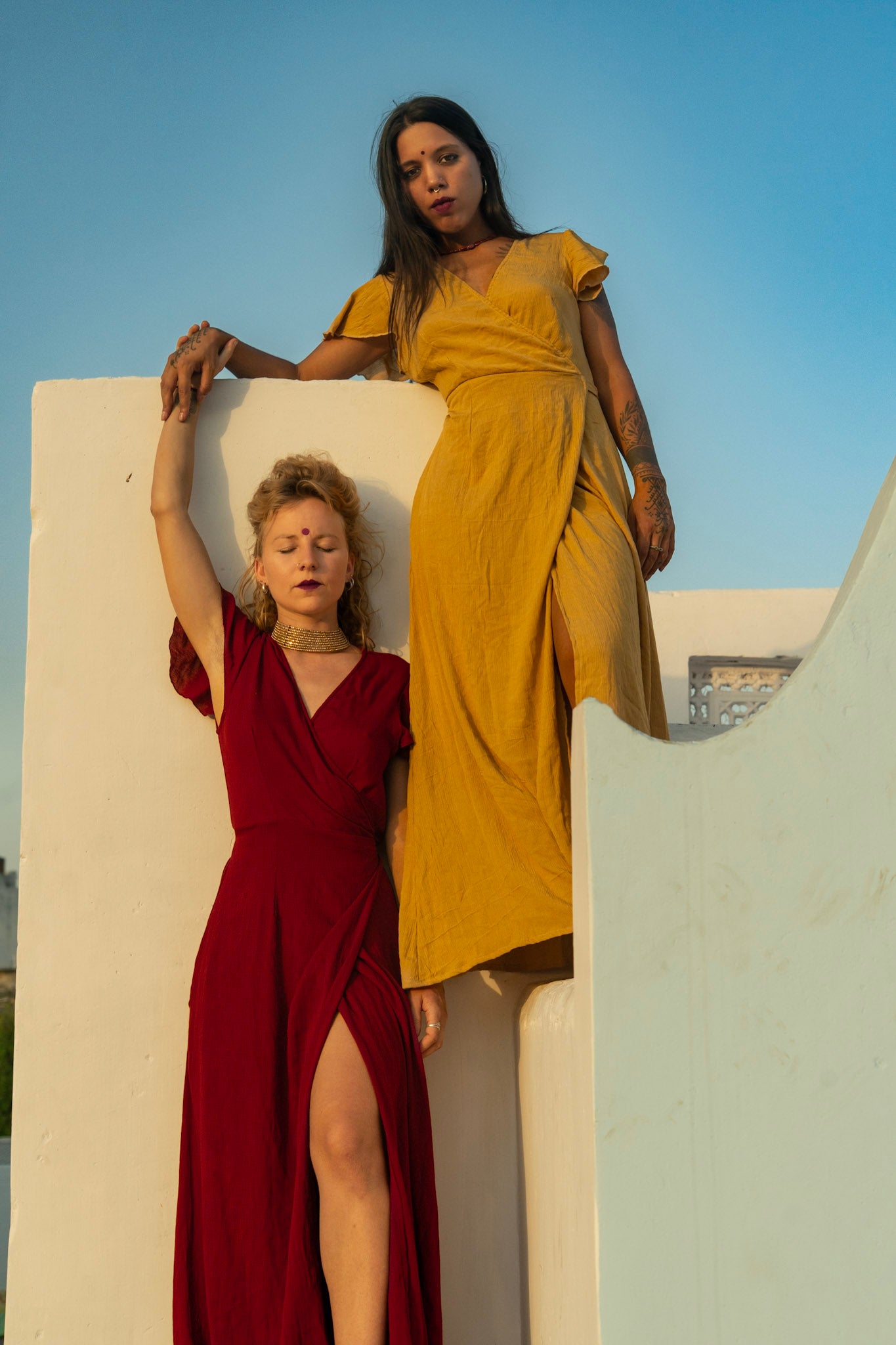 Robe cache cœur Chandra bordeaux