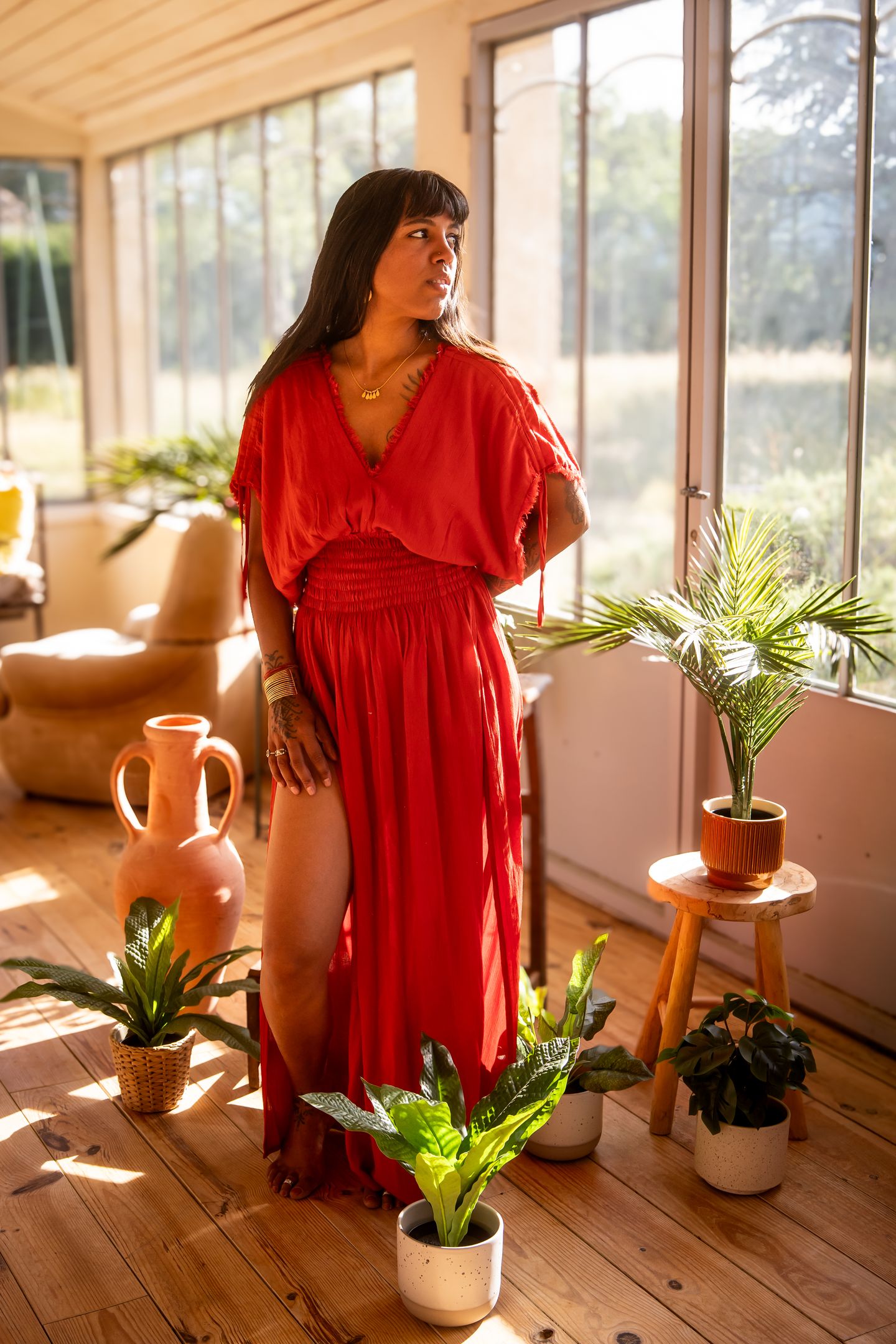Robe Longue Kali Rouge