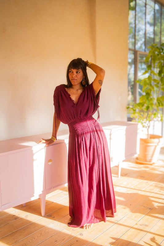 Robe Longue Kali Prune