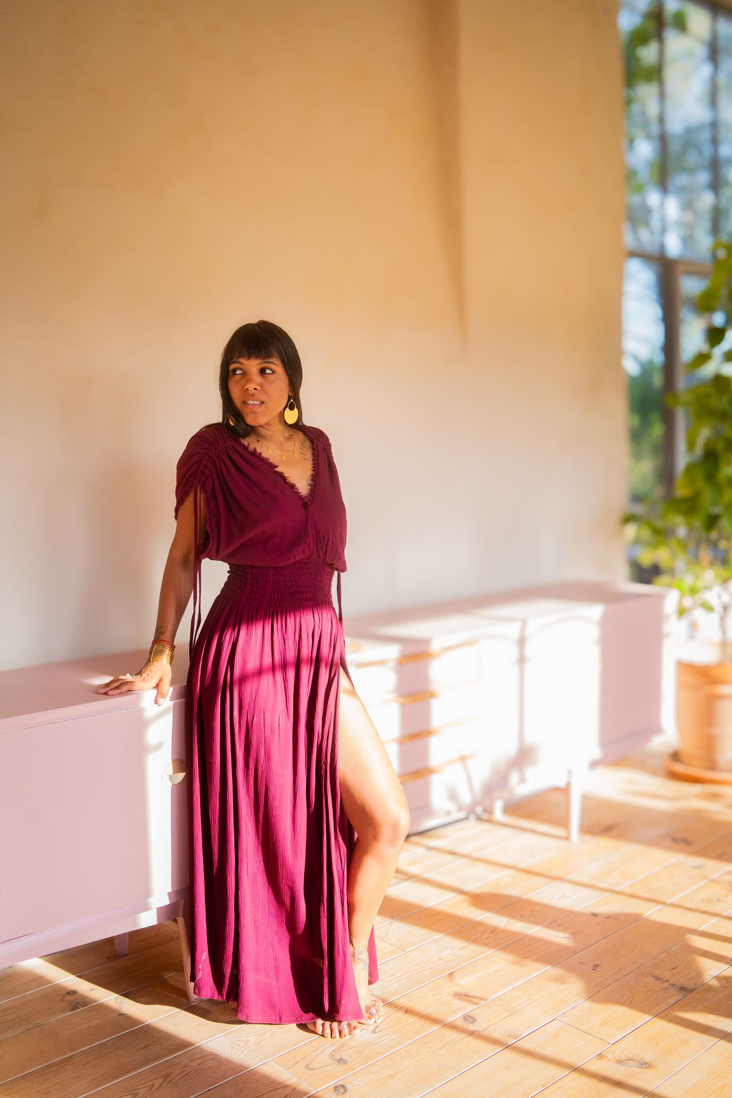 Robe Longue Kali Pourpre