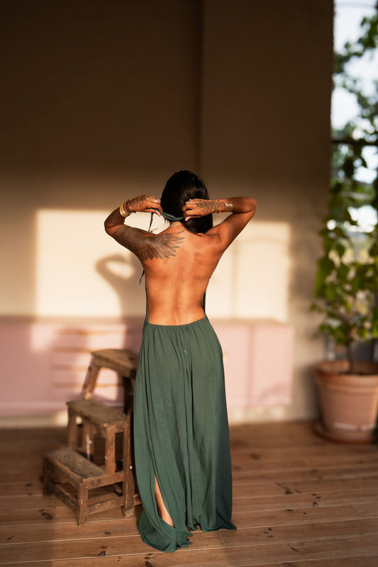 Robe Longue Néïs Bleue