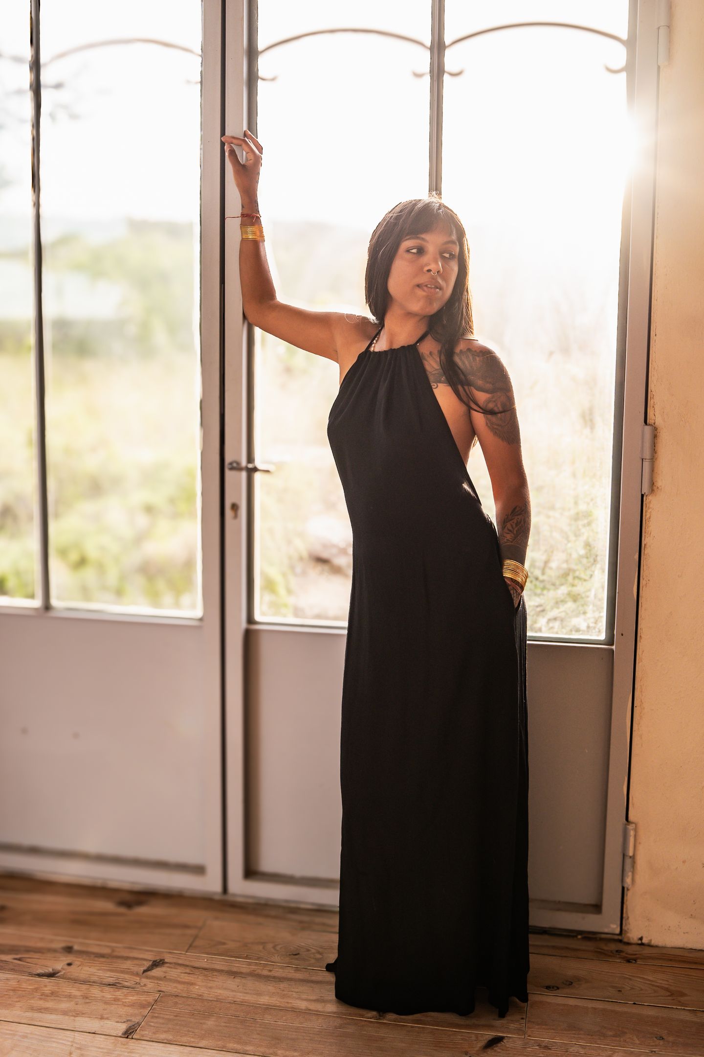 Robe Longue Néïs Noire
