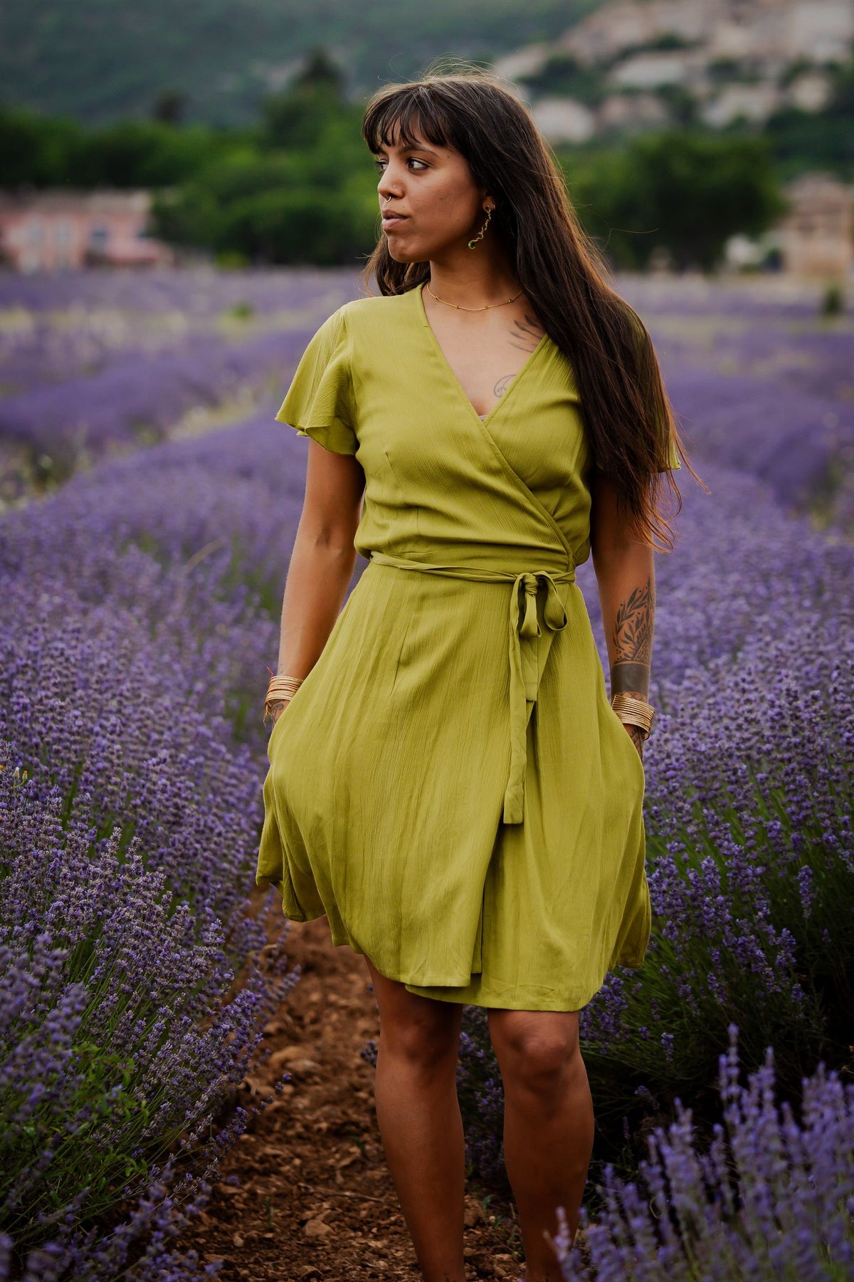 Robe Chandra Courte Lime