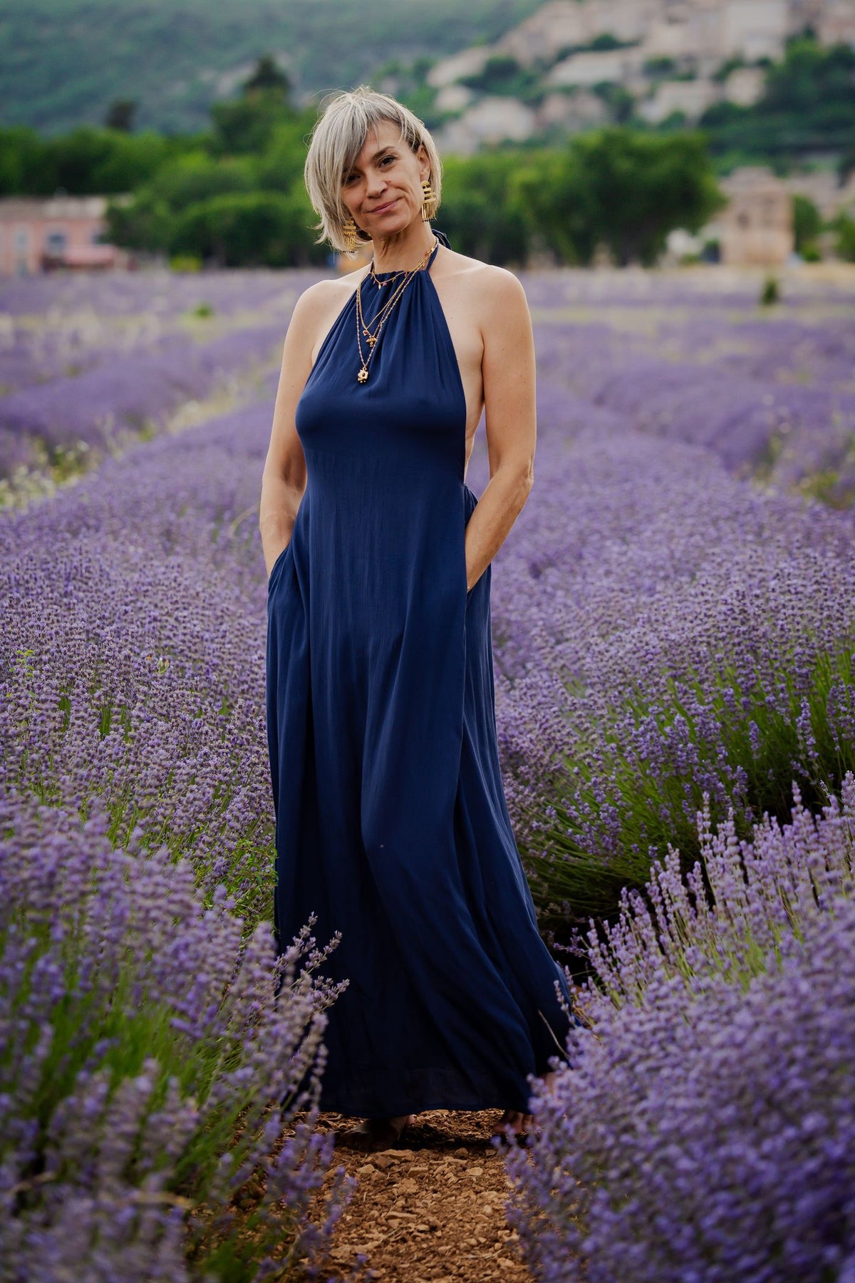 Robe Longue Néïs Bleu Cobalte