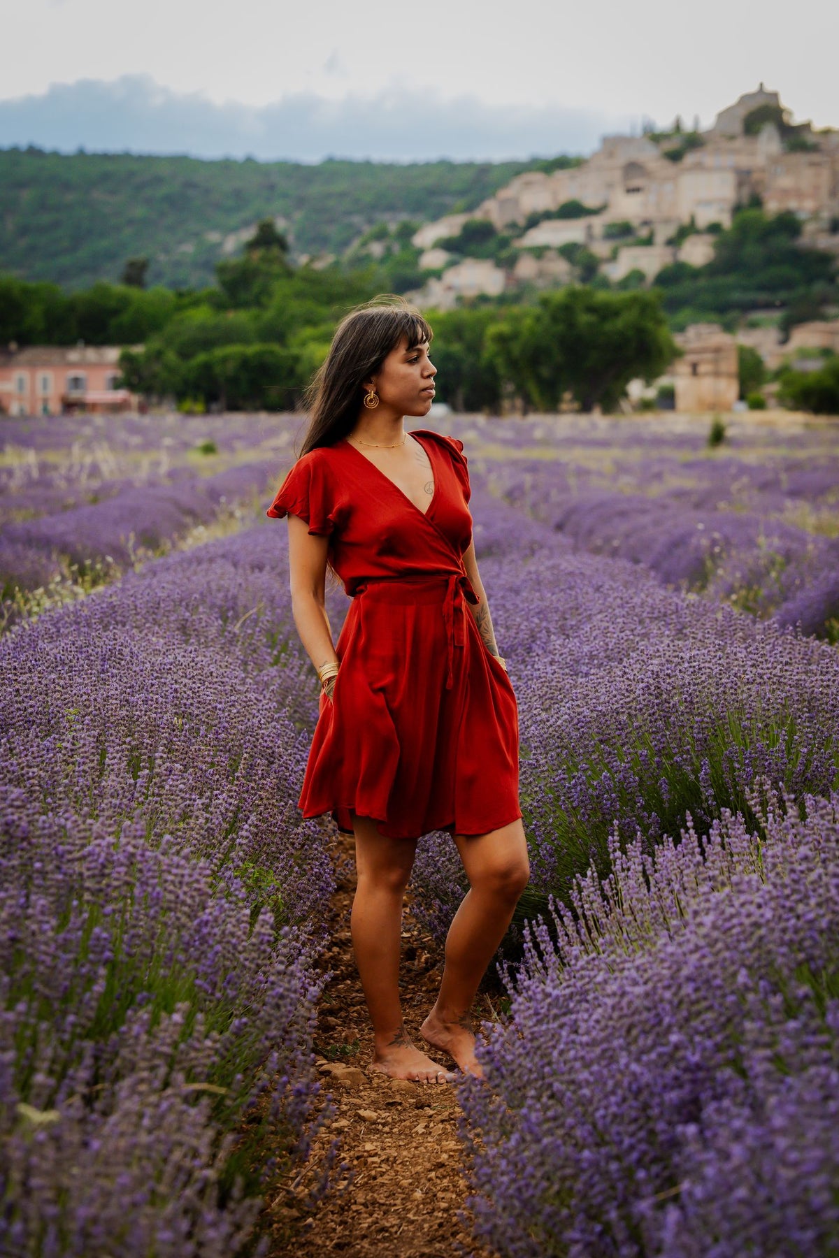 Robe Chandra courte Rouge