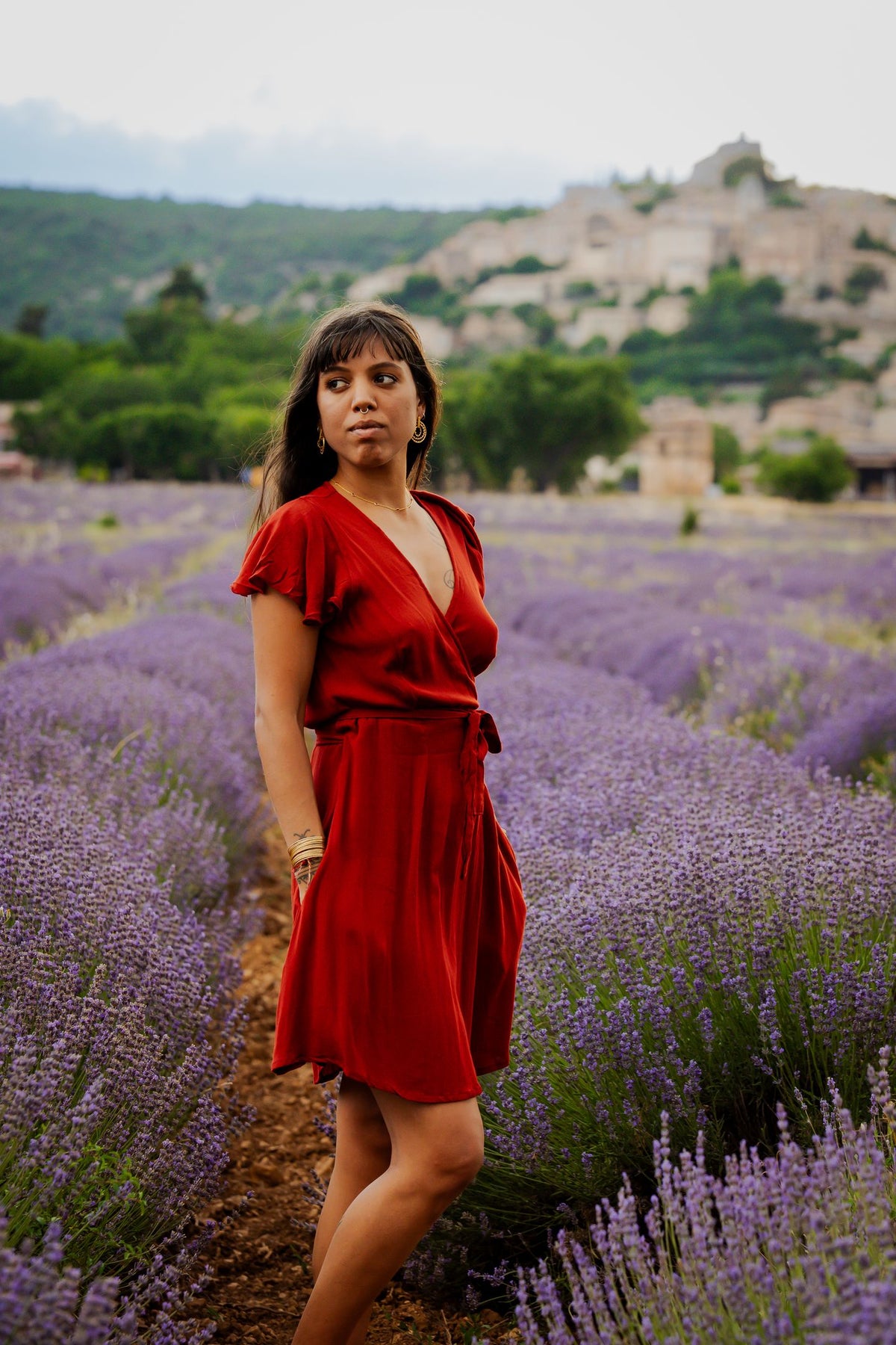 Robe Chandra courte Rouge