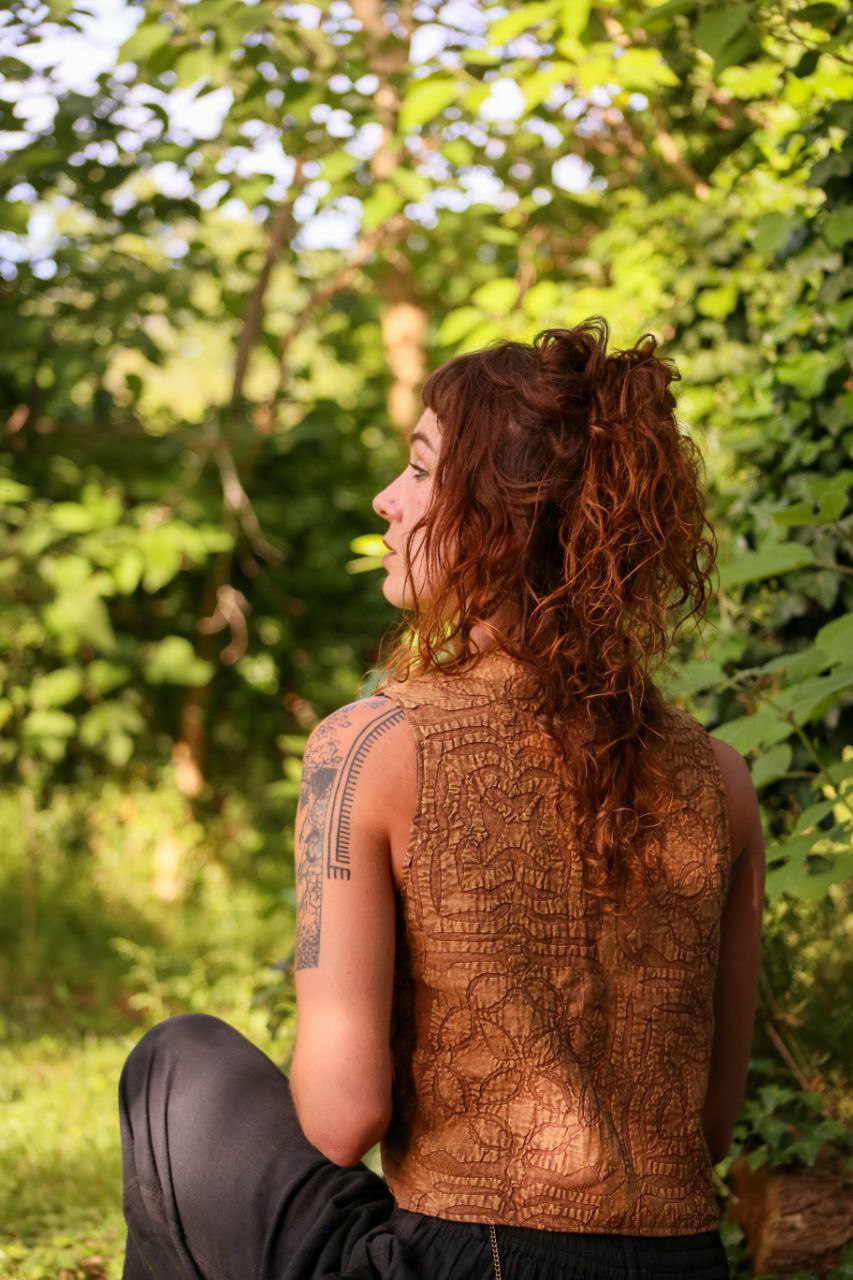 Gilet applique Brodé