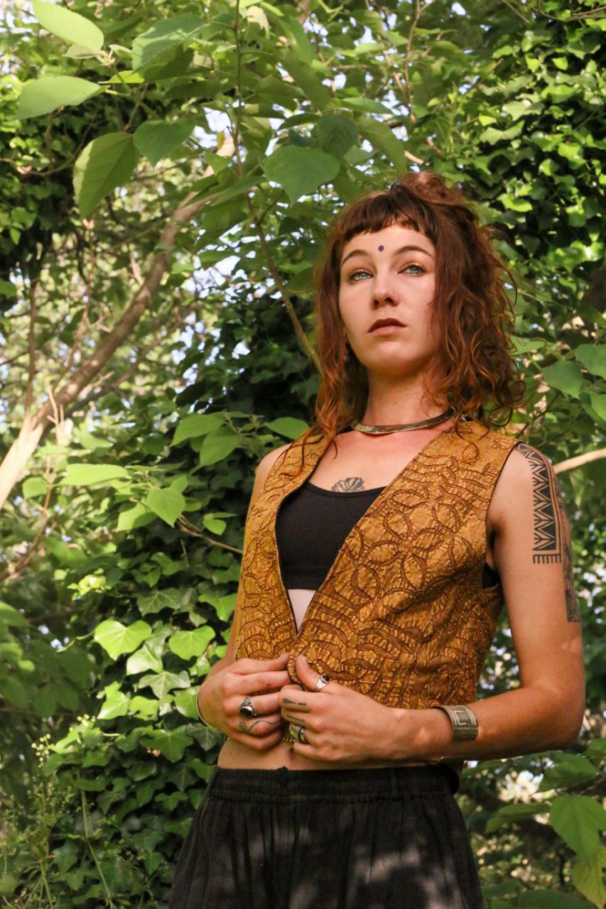 Gilet applique Brodé