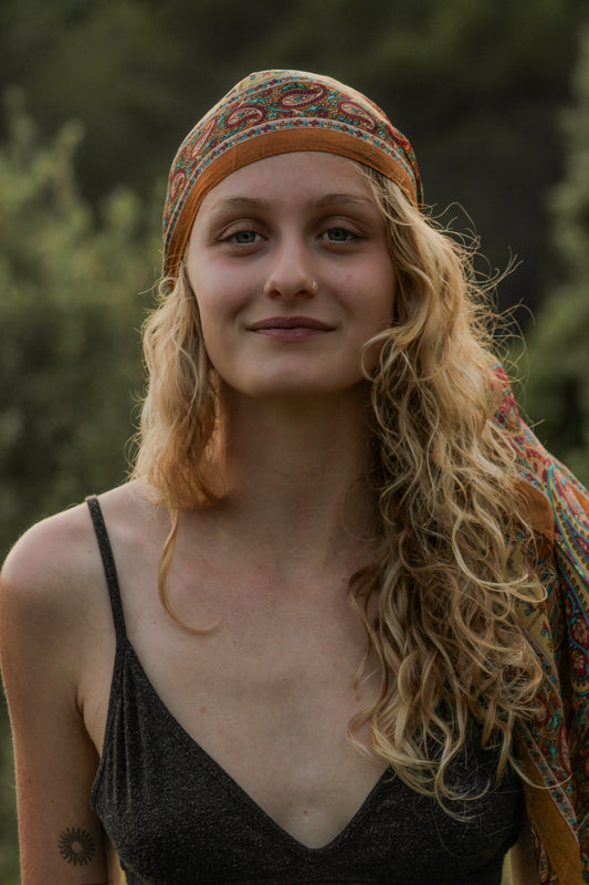 Foulard en soie imprimé